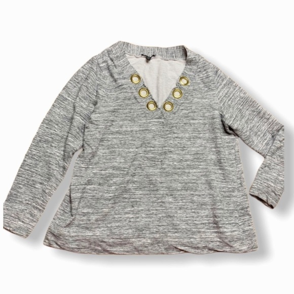 Lane Bryant Embellished V-Neck Sweatshirt - Picture 1 of 5